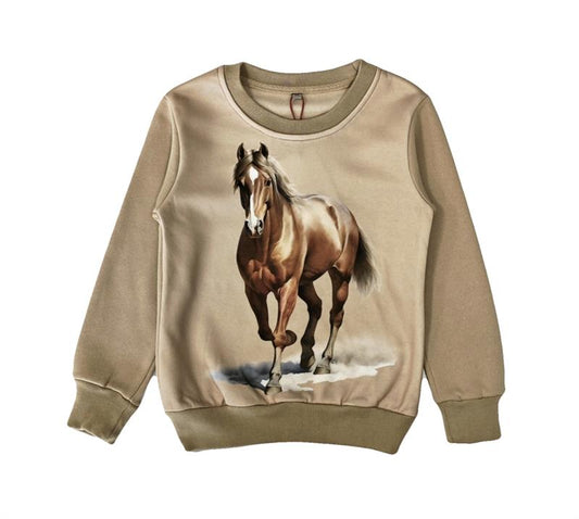 Beige trui met paard