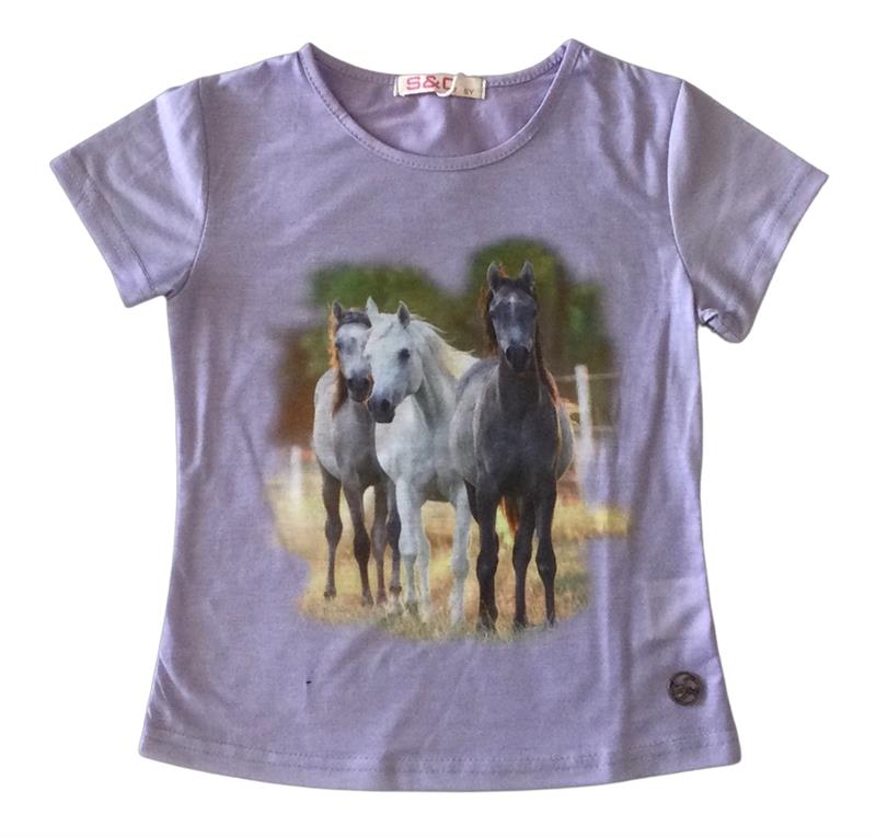 Lilac Horses Shirt