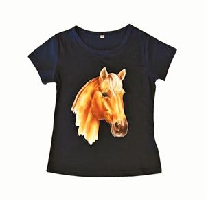 Blauw shirt met paard