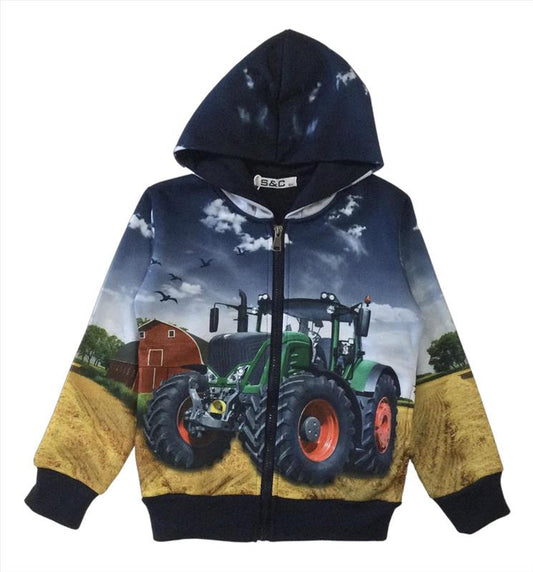 Donkerblauw vest met Fendt