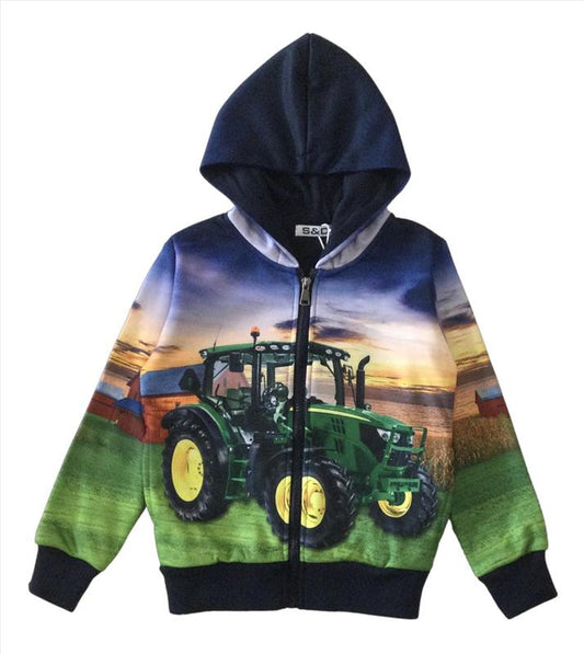 Donkerblauw vest met John Deere