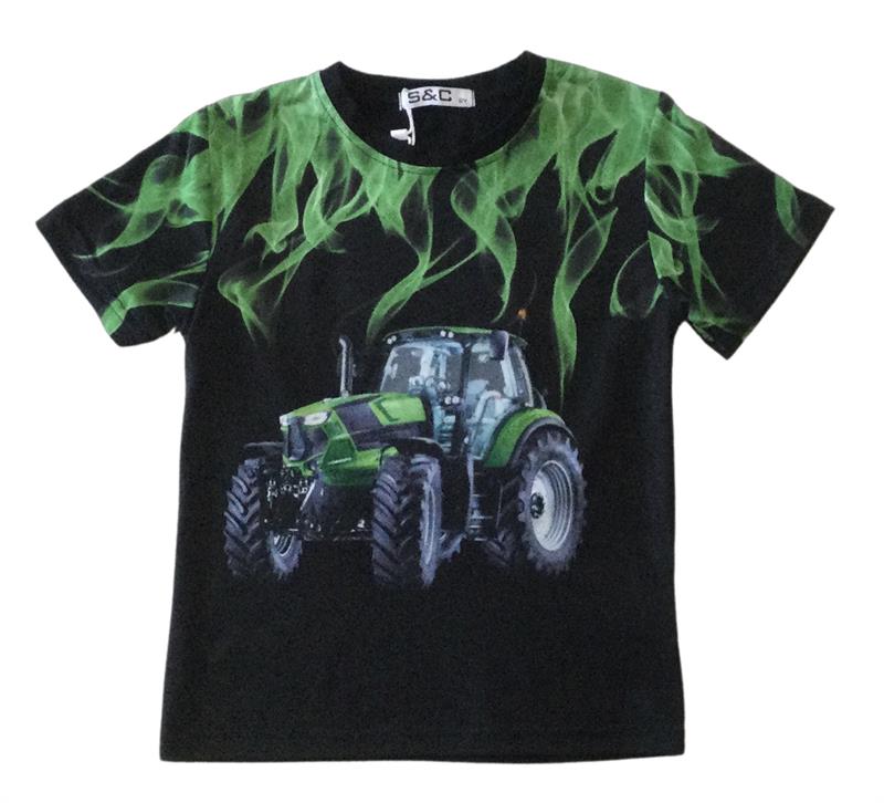 Black Shirt with Deutz and Flames
