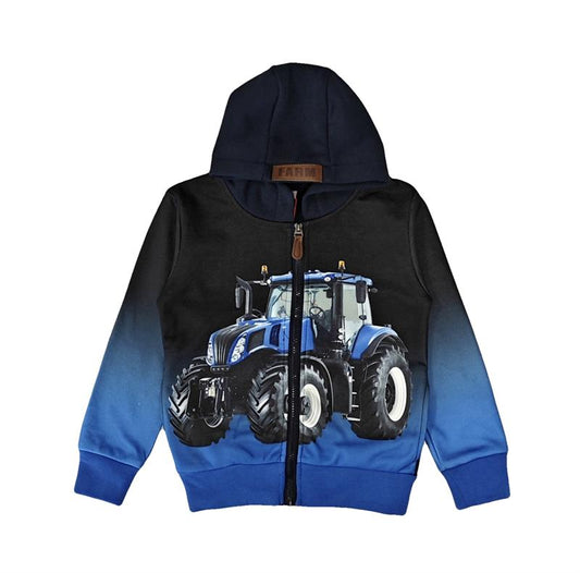 Donkerblauw vest met tractor New Holland