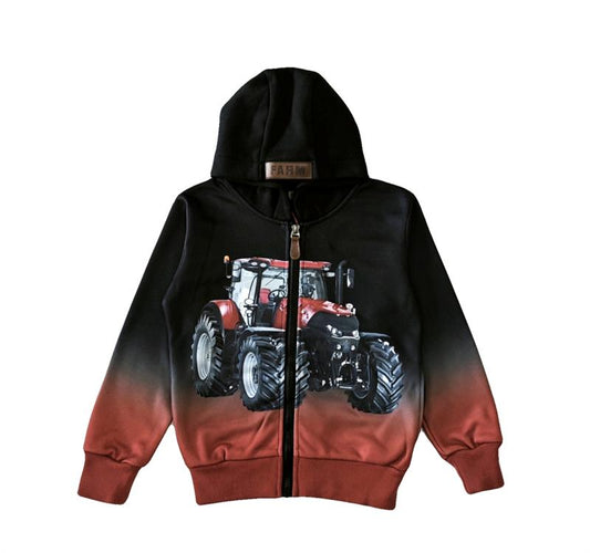 Zwart vest met tractor Case