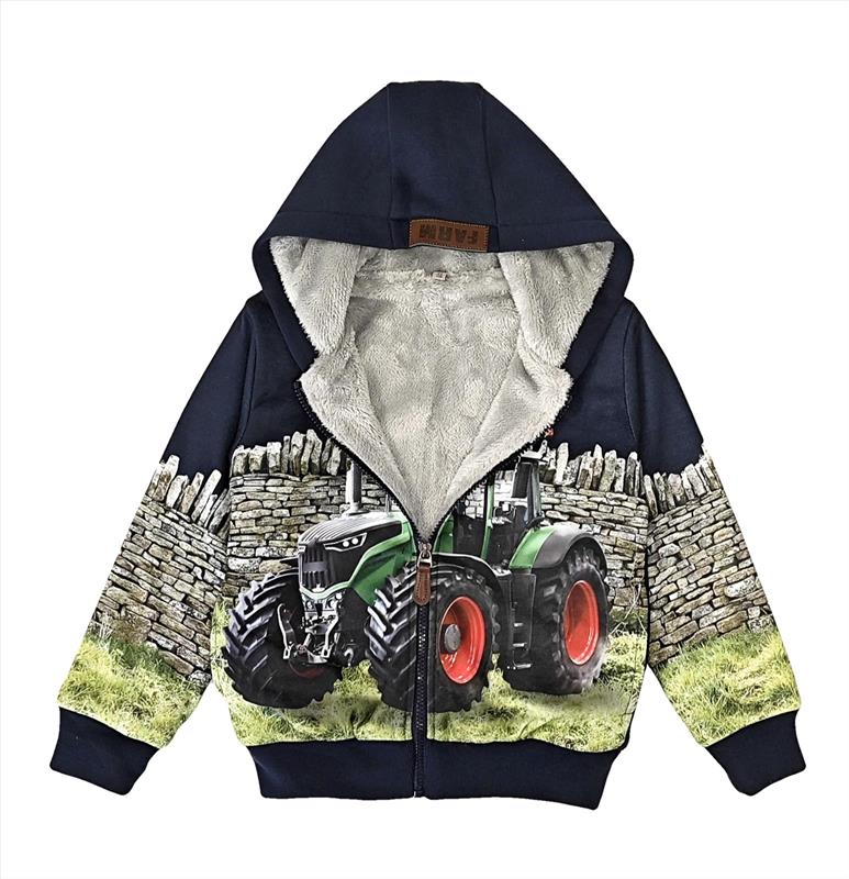 Donkerblauw vest gevoerd met Fendt tractor