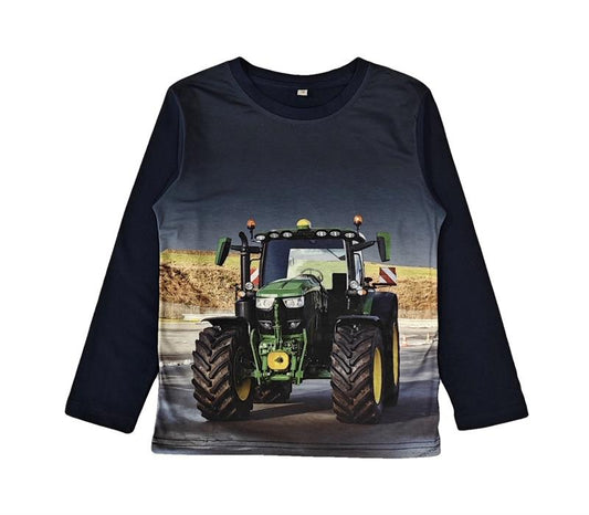 Donkerblauwe Longsleeve Met John Deere tractor