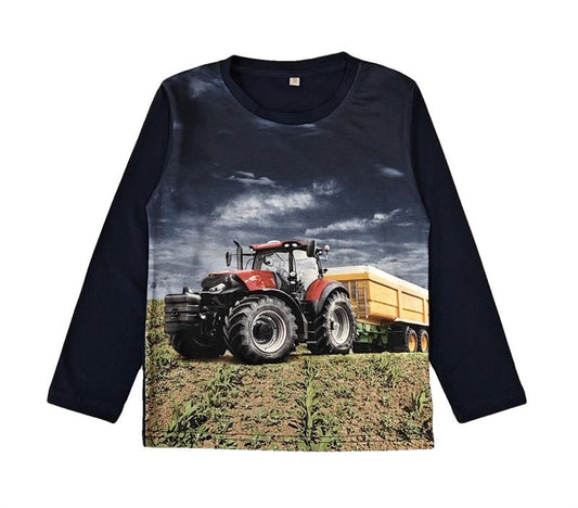 Donkerblauwe Longsleeve Met Case tractor