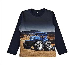 Donkerblauwe Longsleeve Met New Holland tractor