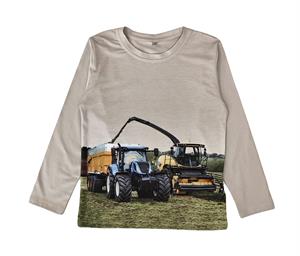 Grijze Longsleeve Met New Holland tractor