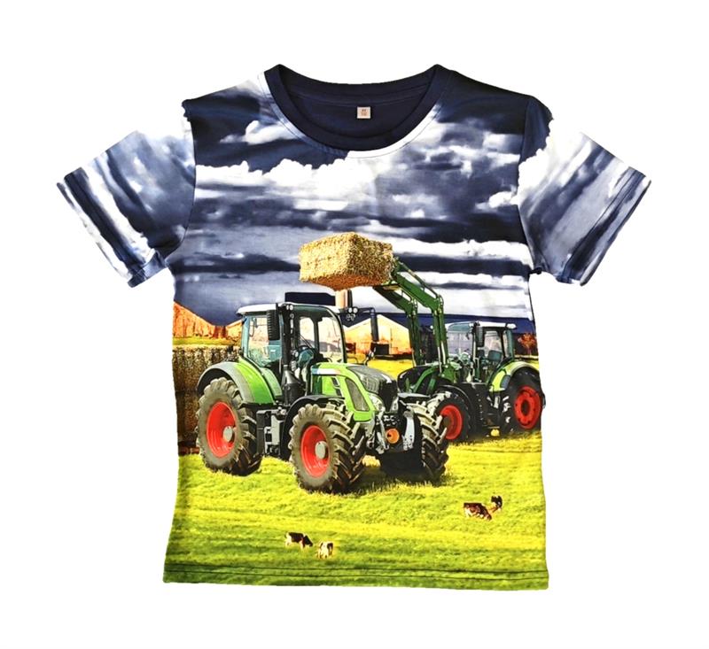 Donkerblauw shirt met Fendt Tractor