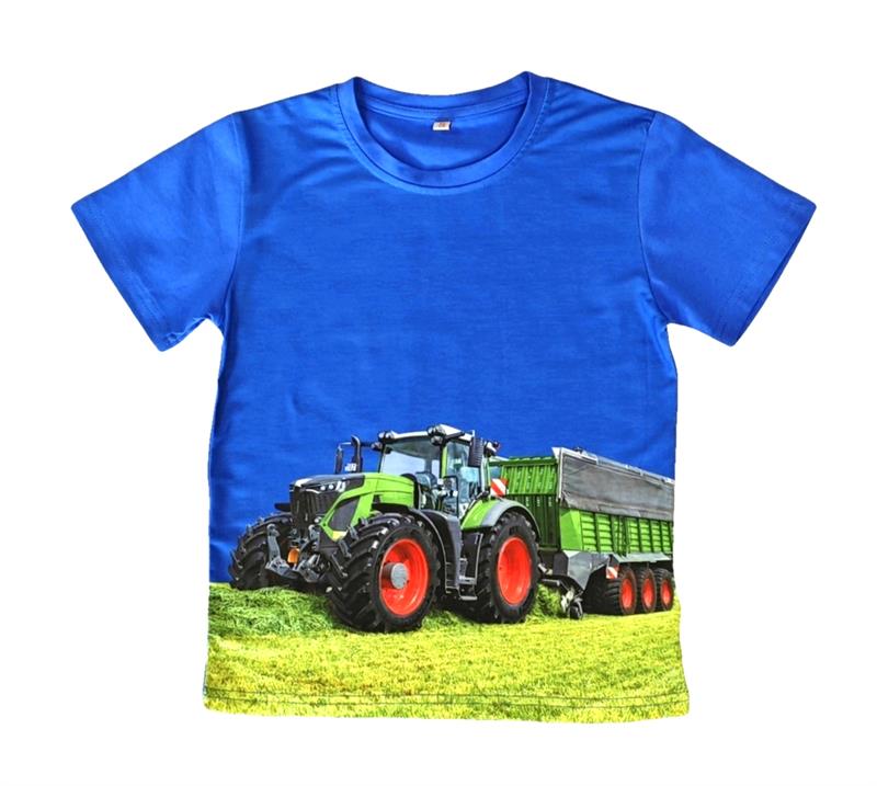 blauw shirt met Fendt Tractor