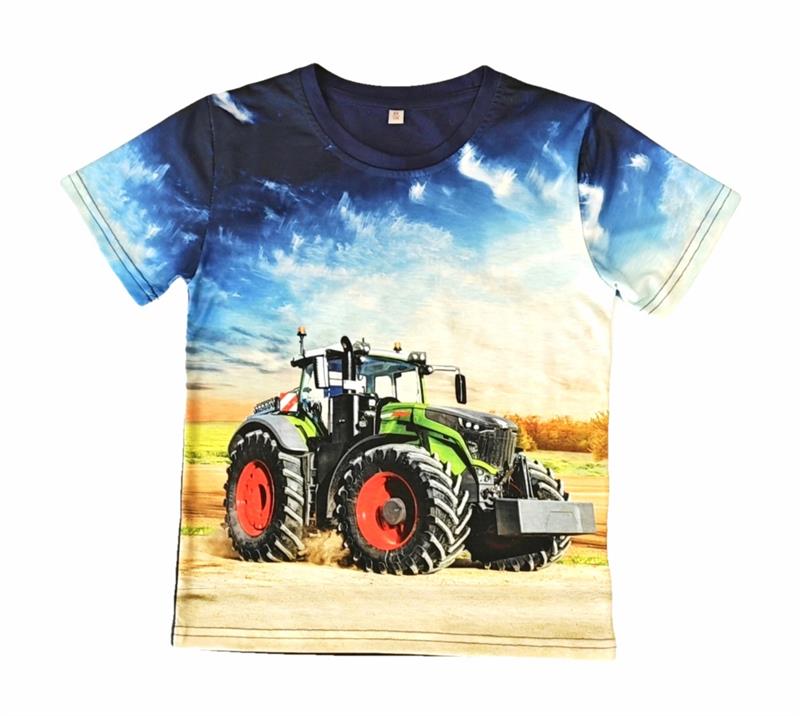 Blauw shirt met Fendt Tractor