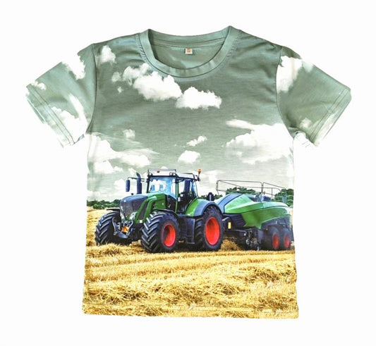 Groen shirt met Fendt tractor