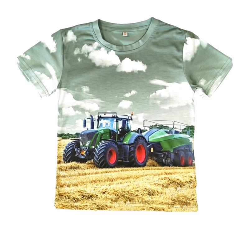 Groen shirt met Fendt tractor
