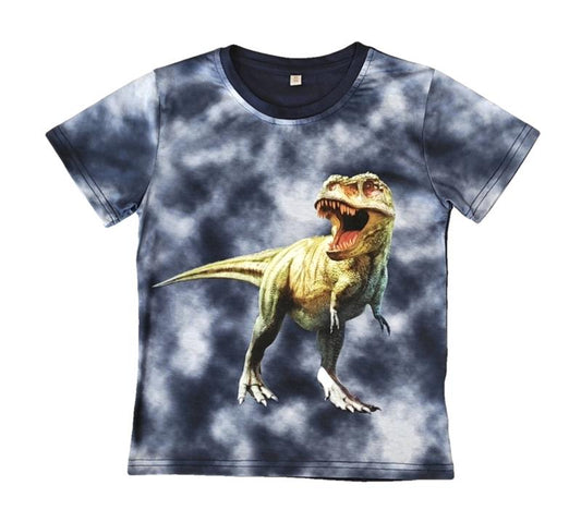 Donkerblauw shirt met Dinosaurus