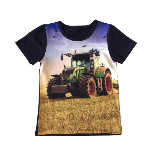 blauw shirt met Fendt