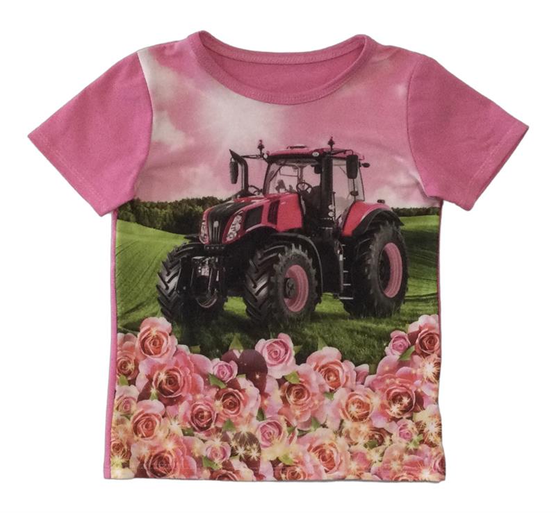Pink tractor shirt