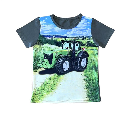 Groen shirt met John Deere tractor