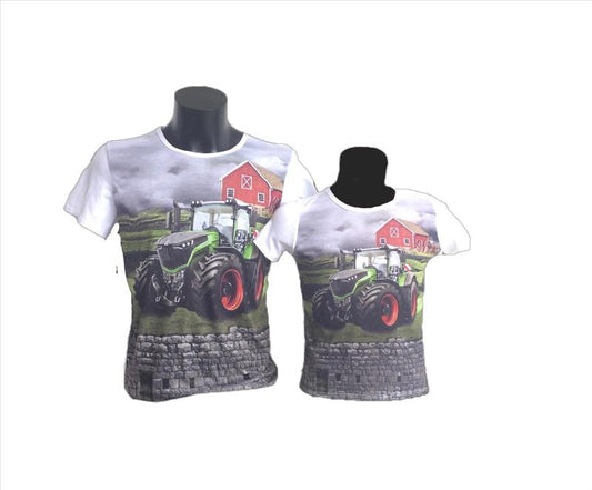 Volwassen wit shirt met Fendt