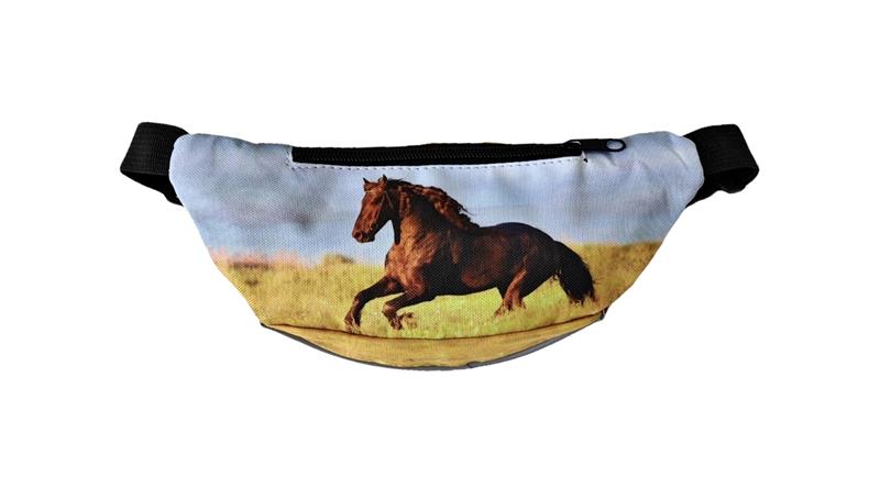 Cute belly bag with brown horse