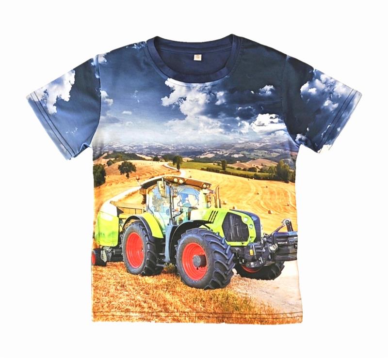 Blauw shirt met Claas tractor