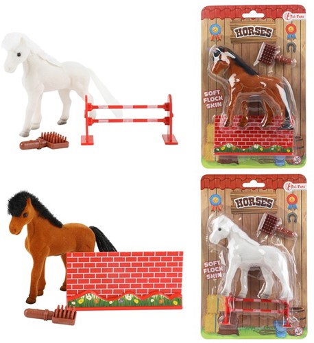 Toi-Toys paardje met hindernis 10 cm