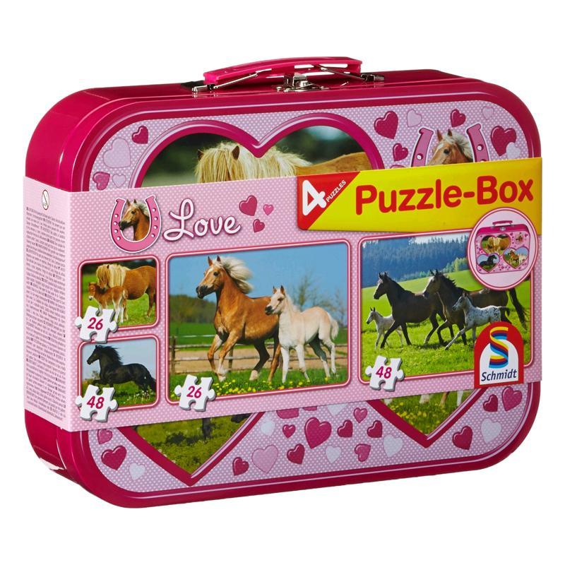 paarden puzzel in koffer