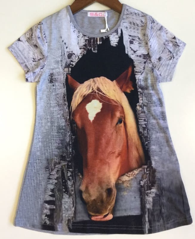Horse shirt with crazy horse