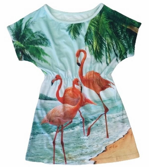Kleid flamingo strand