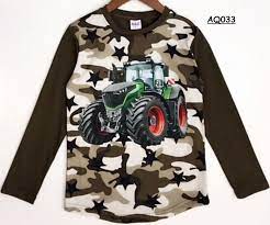 Armeegrüner Longsleeve Fendt Traktor