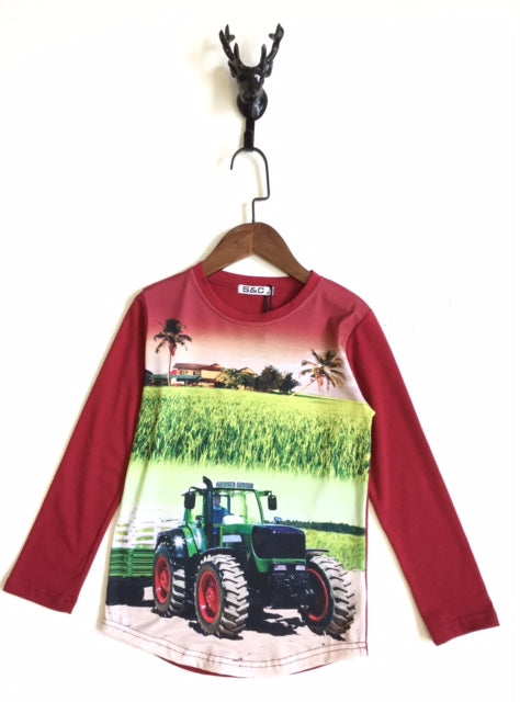 Bordeaux Longsleeve met Fendt trekker