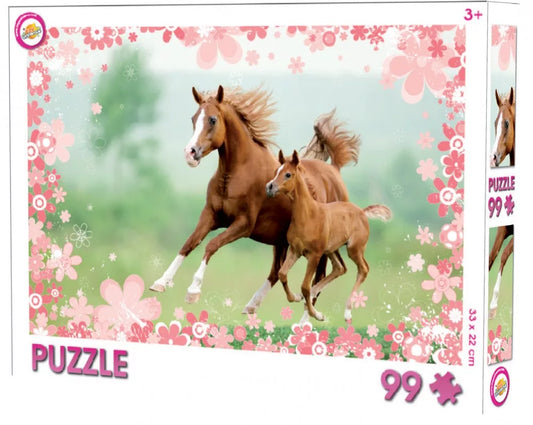 Paarden puzzel met 99 stukjes