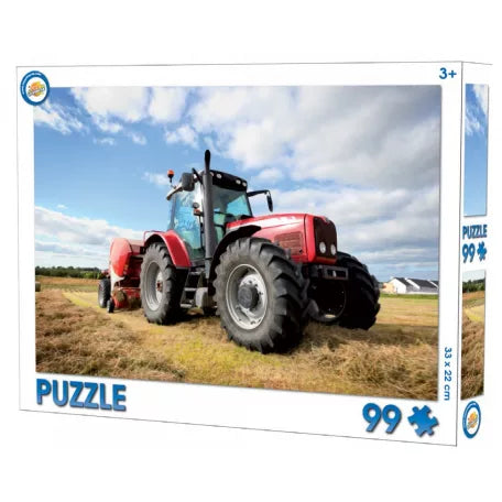 Tractor puzzle with 99 pieces