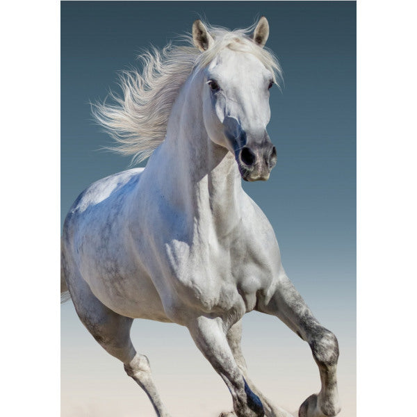 Fleece blanket white horse