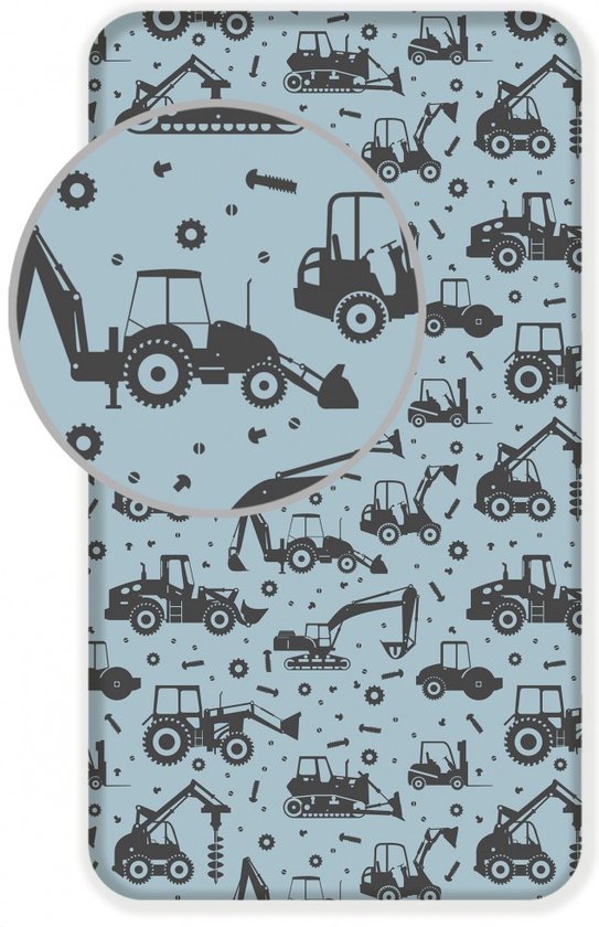 Traktor-Spannbettlaken einzeln 90 x 200 cm