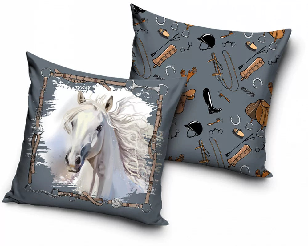 White horse pillow