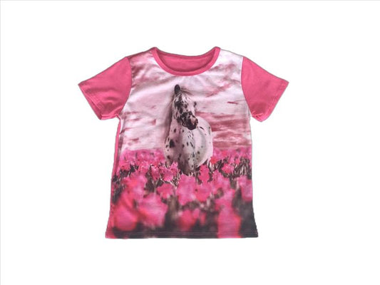 Roze shirt met Appaloosa paard