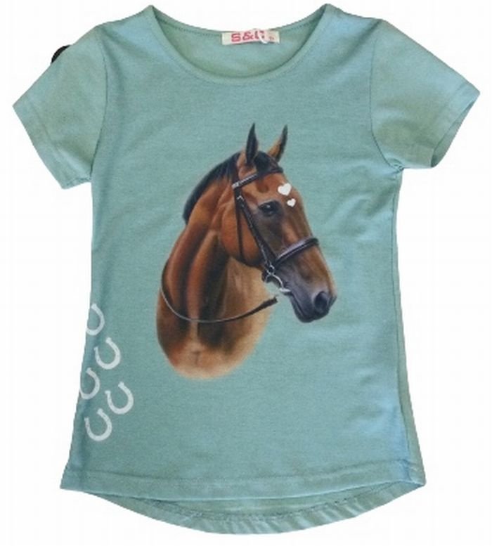 Chemise cheval menthe