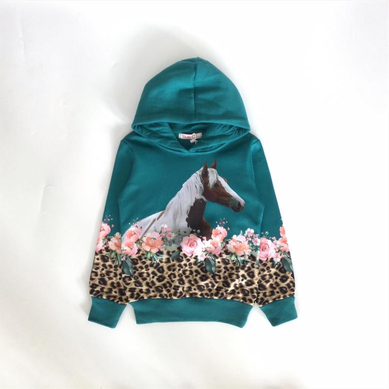 Hoodie horse turquoise