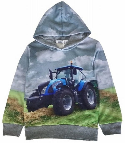 Sweat à capuche New Holland gris