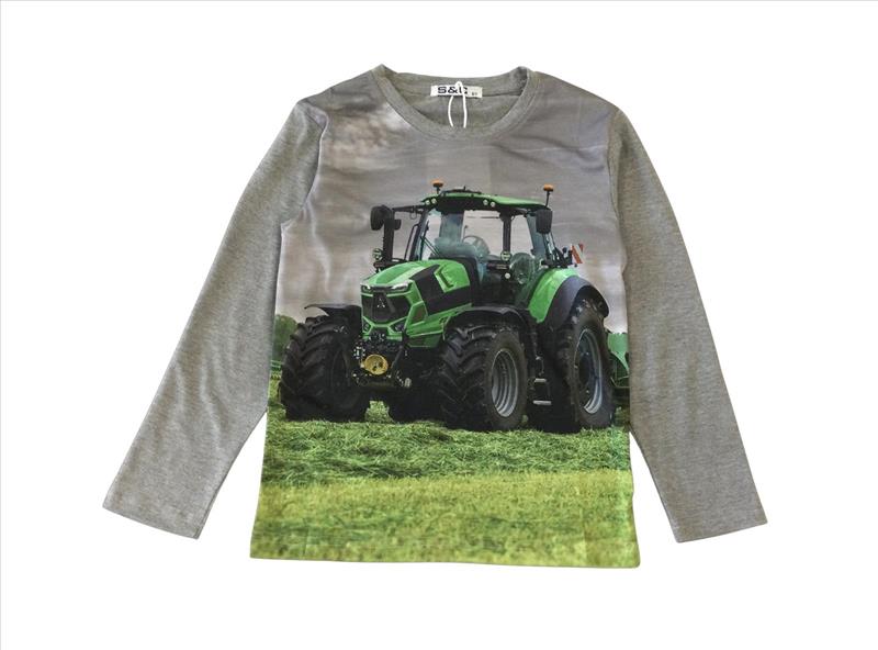 T-shirt gris avec tracteur Deutz