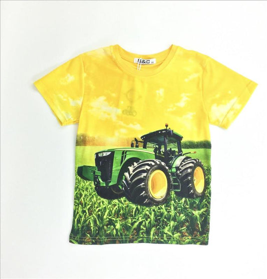 Geel Tractorshirt John Deere