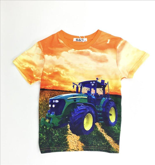 Oranje Tractorshirt John Deere