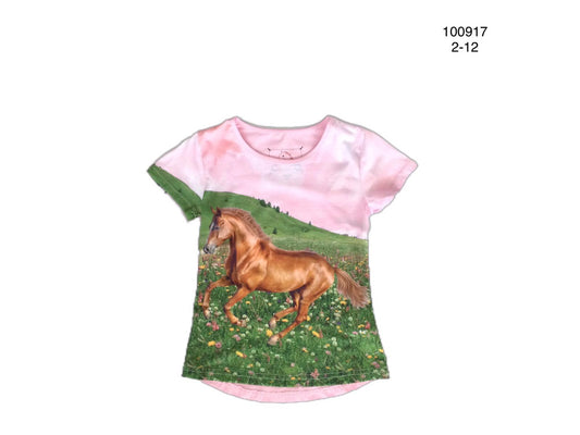 Roze shirt met paard