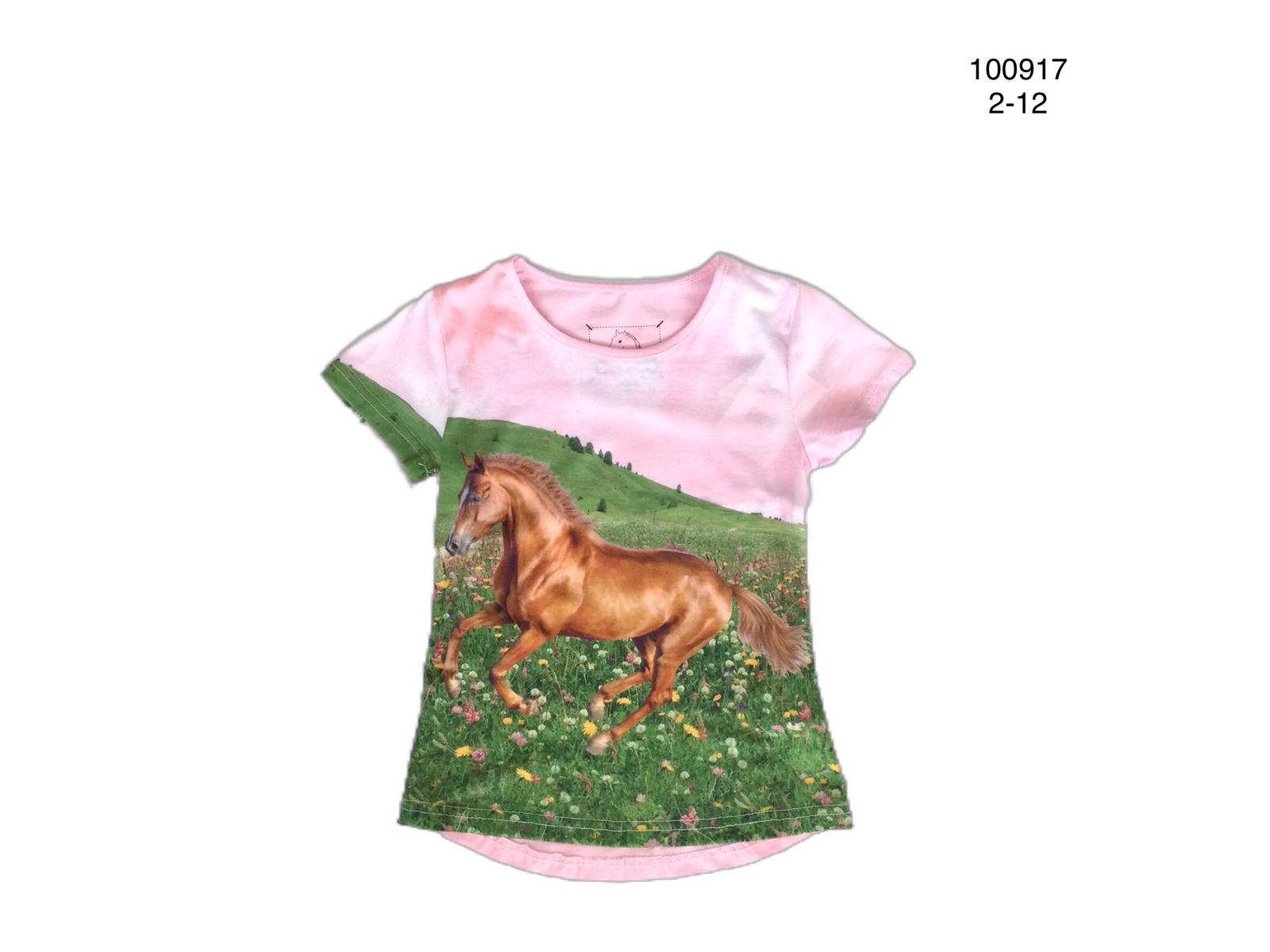 Pink shirt with horse