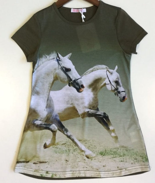 Chemise cheval avec 2 chevaux