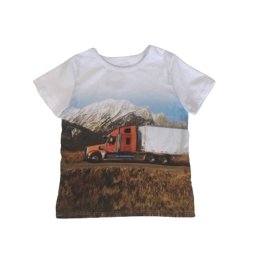 Trucker-Shirt für Kinder mit Volvo USA Orange