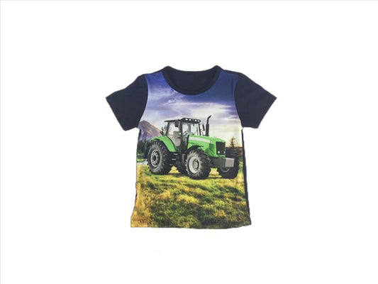 Blauw shirt met Deutz tractor