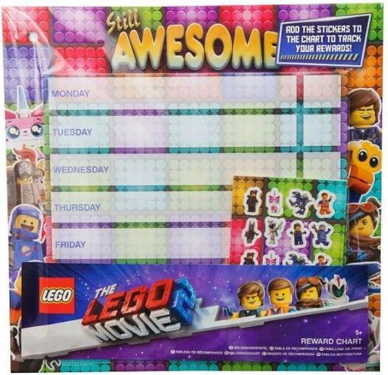 Lego Movie Belohnungskarte, Kalender mit Aufklebern