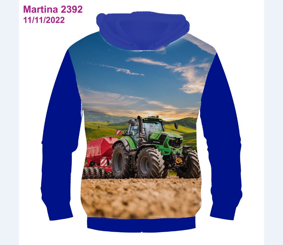 blauwe Hoodie Deutz trekker